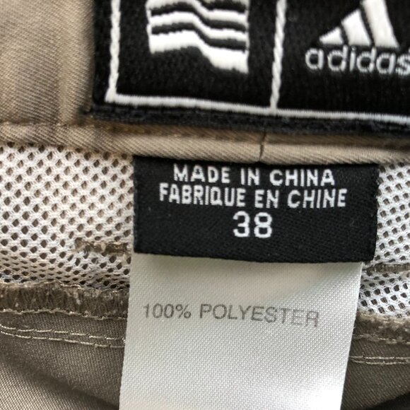 Adidas Mens Golf Shorts Size 38 ClimaCool Stretch Khaki Chino Athleisure Outdoor - Picture 9 of 14